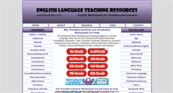 Desktop Screenshot of englishwsheets.com